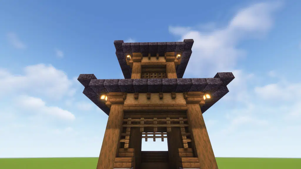 add lanterns to the empty space of each corner minecraft