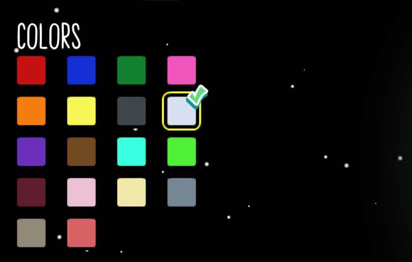 all among us character colors