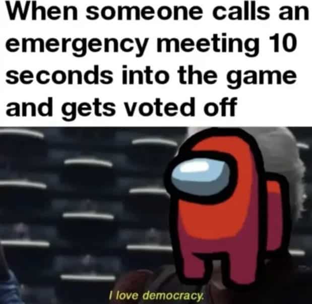 among us i love democracy meme