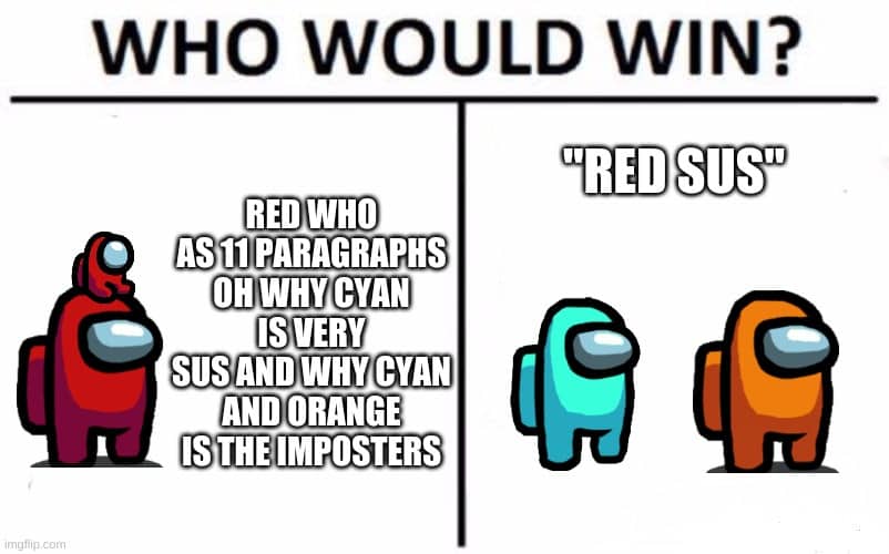 among us sus voting meme