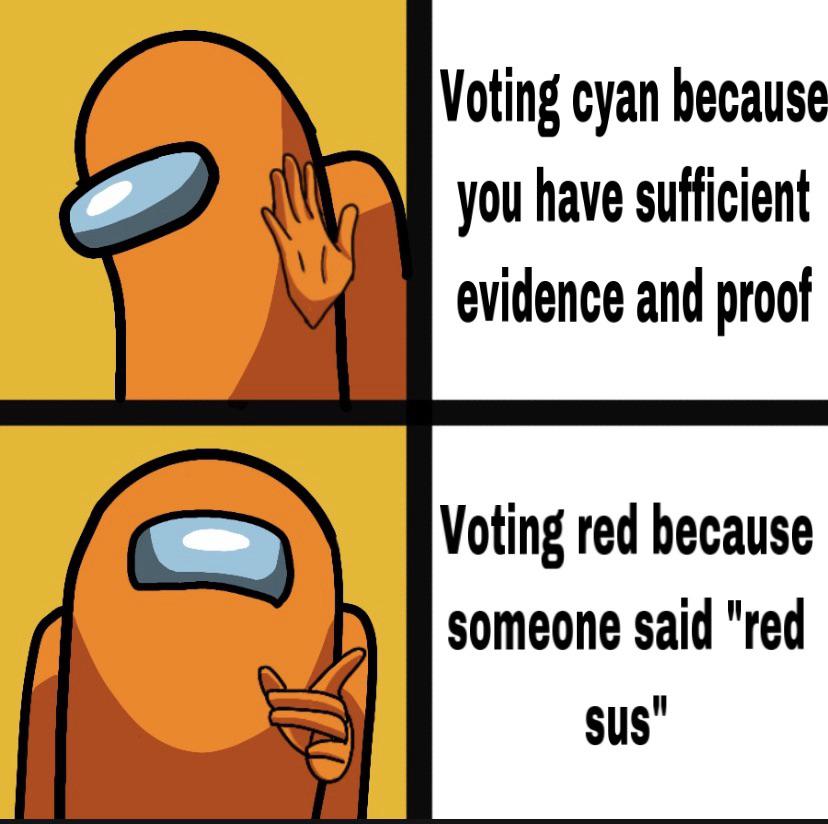 among us voting red meme