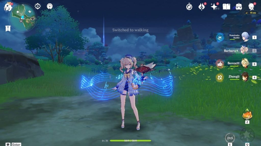 barbara elemental skill