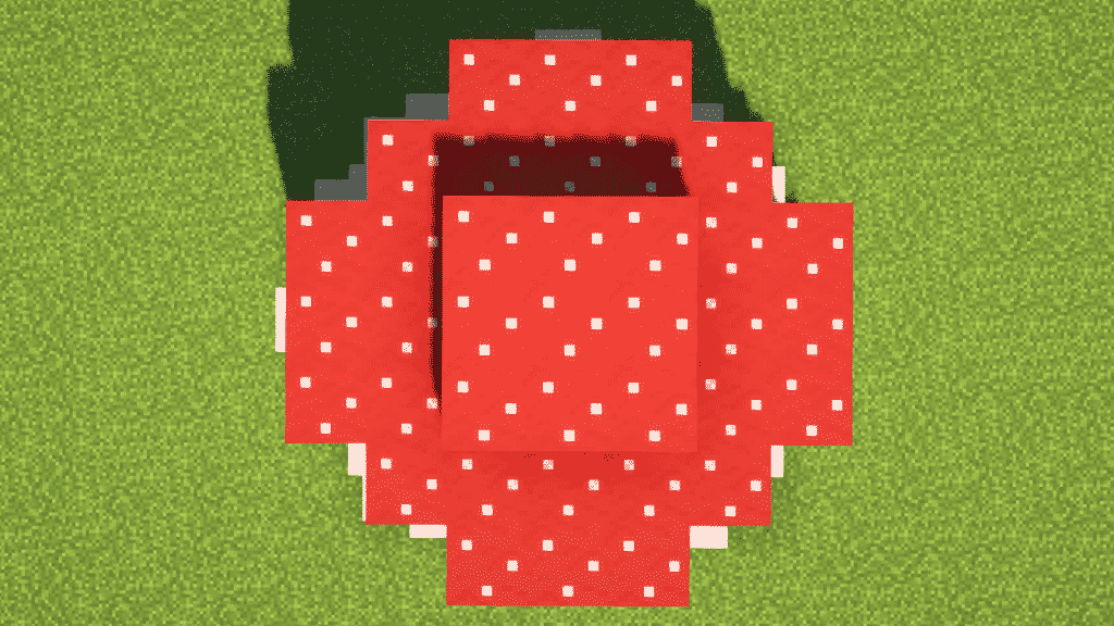 build 3x3 area on the top center of the roof minecraft