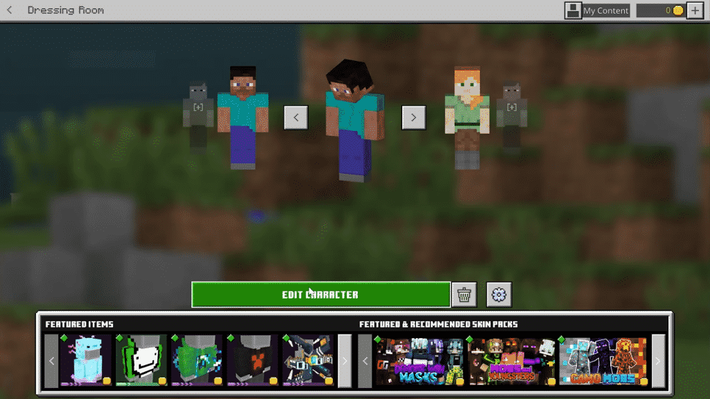 edit character in minecraft bedrock edition