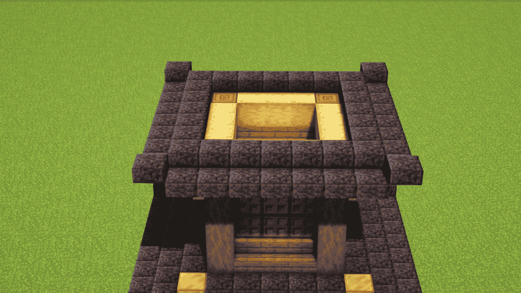 use polished blackstone slab for the second roof