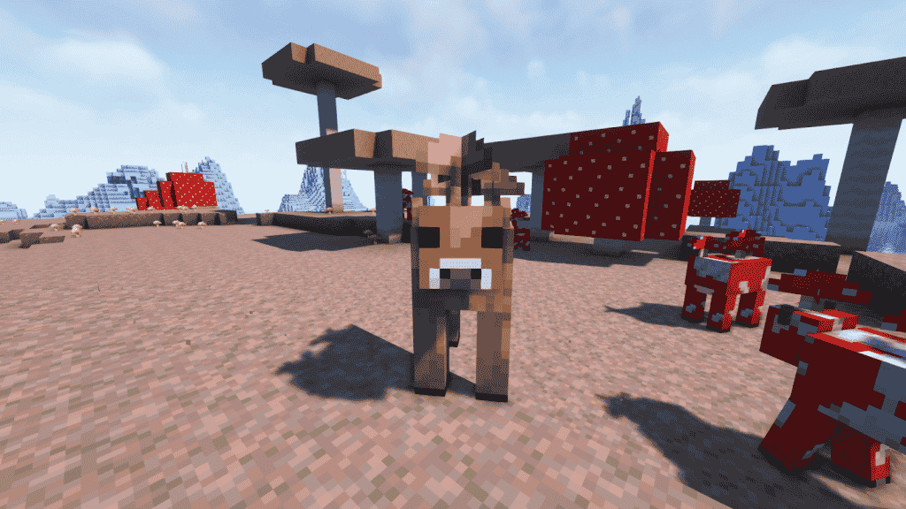 brown mushroom into normal cow minecraft
