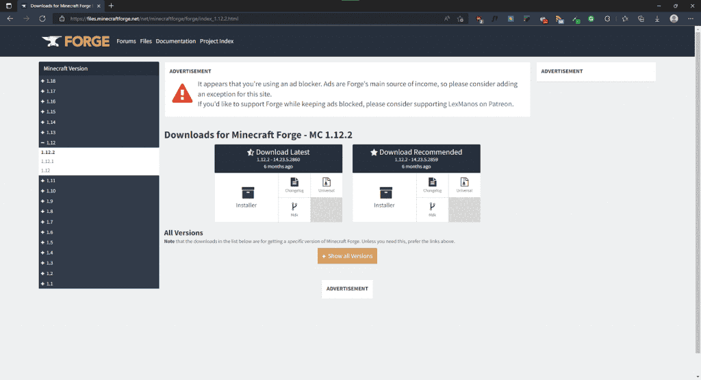 curseforge website