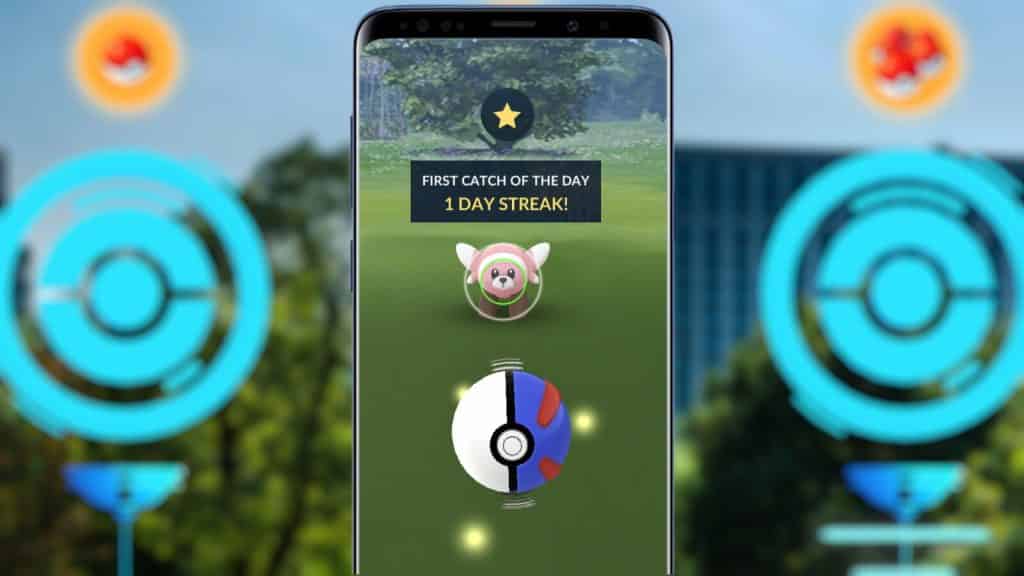 first catch of the day & catch streaks pokemon go