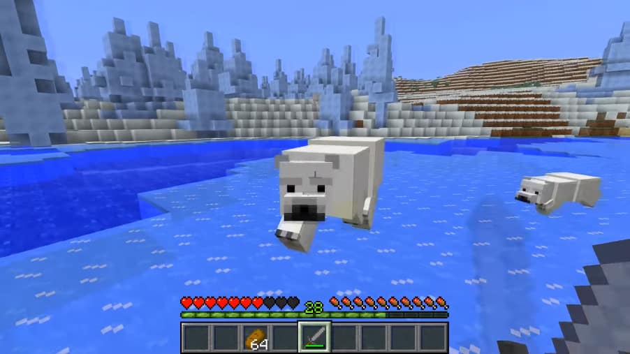 polar bear eat in minecraft