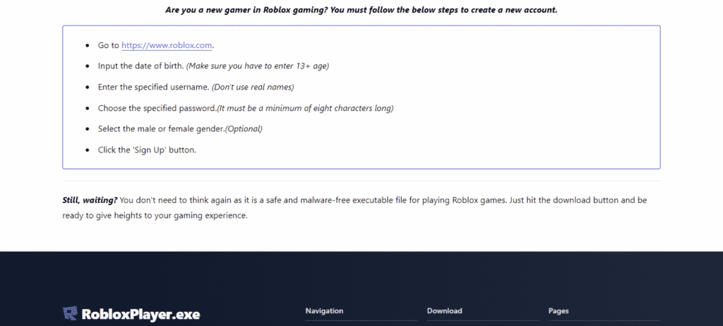 is roblox player exe safe