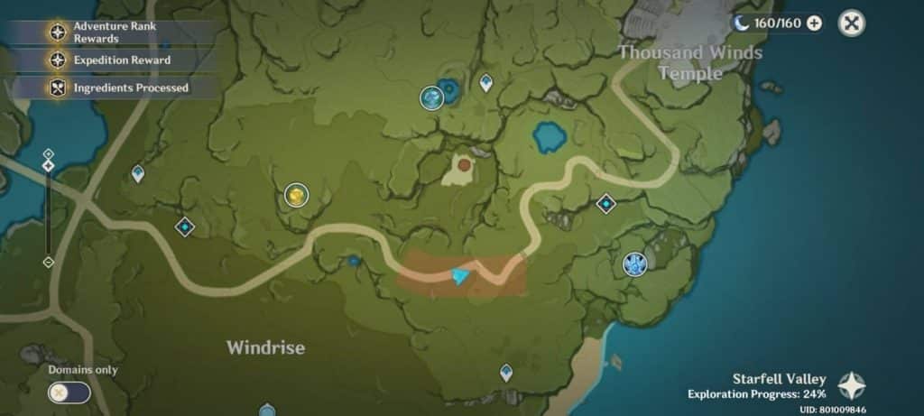 thousand winds temple chloris location