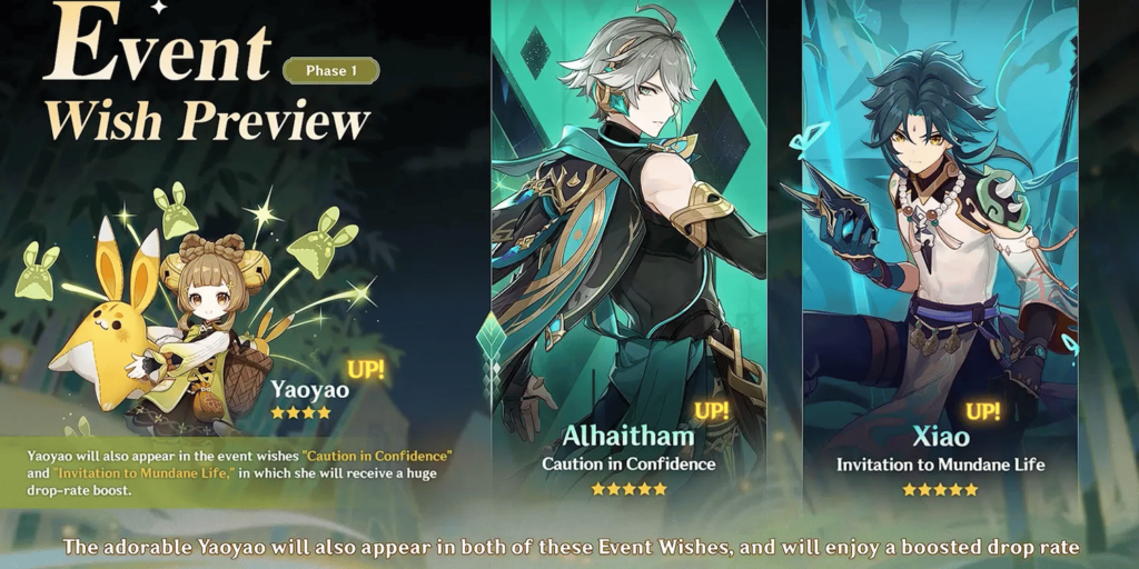 Genshin Impact 3.4 New Character Banners