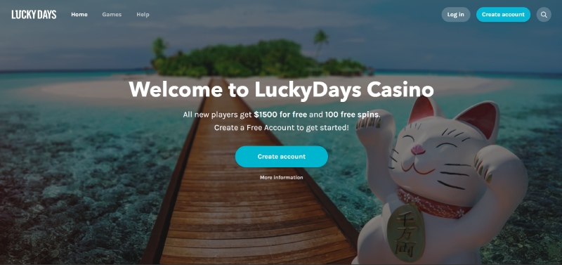 Lucky Days Homepage