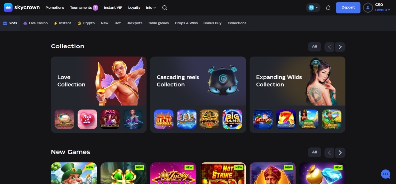 Skycrown Slots Desktop