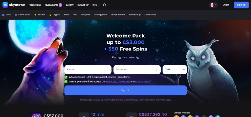Skycrown Homepage
