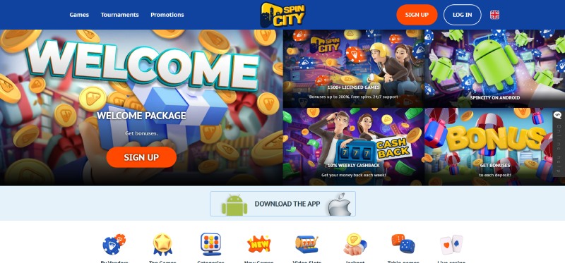 Spin City Homepage