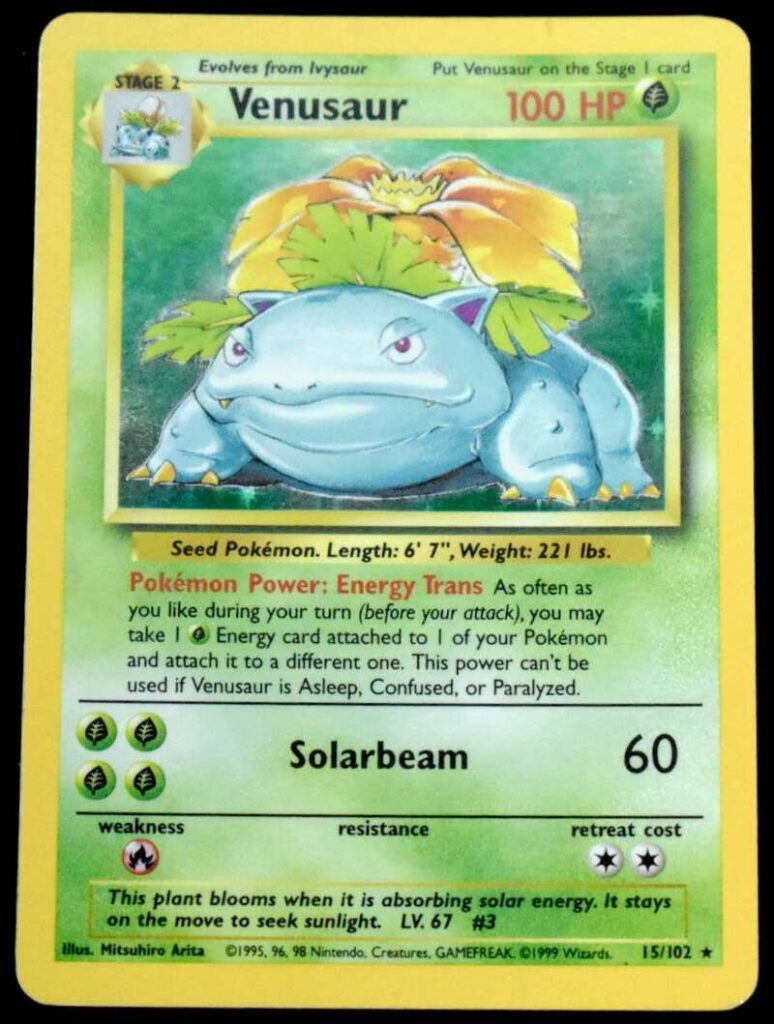 1st Edition Shadowless Base Set Venusaur 