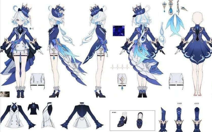genshin impact hydro archon focalors concept art 