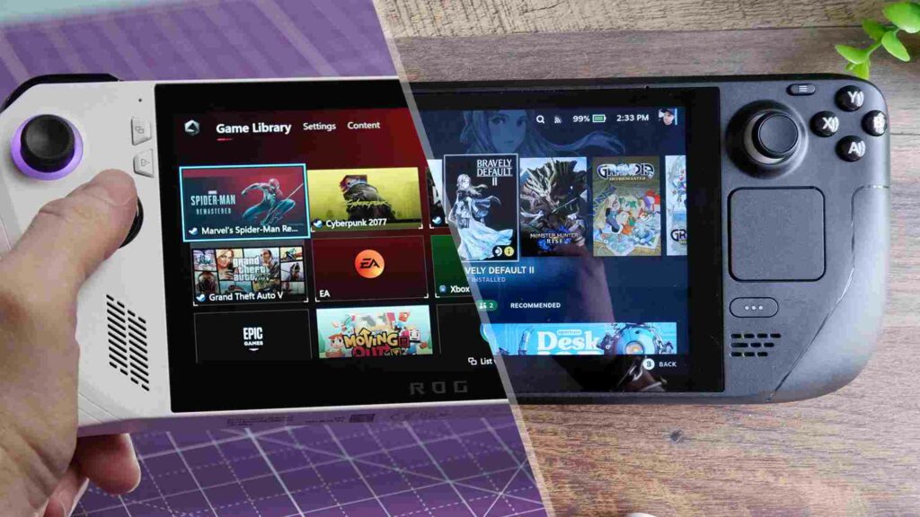 steam deck vs asus rog ally
