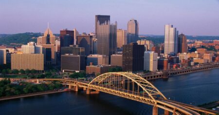NeoGames Expands Reach With Pennsylvania Lottery Downtown Pittsburgh Pennsylvania Fort Pitt Bridge Monongahela