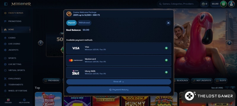 deposit at the best casino in the UAE